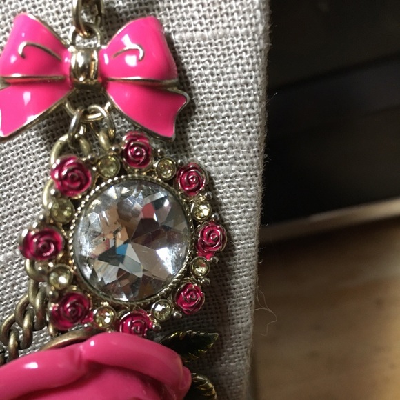 Betsey Johnson rare heart and lock necklace with box not original to necklace - Picture 5 of 9